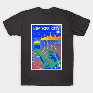 New York City Attraction Print T-Shirt